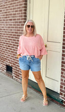 Load image into Gallery viewer, SIMPLY SOUTHERN CORAL RAW HEM TOP
