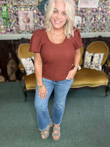 Kancan Mid Rise Crop Flare JEANS