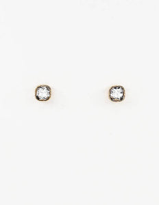 Clear .5" Studs with Gold Hardware