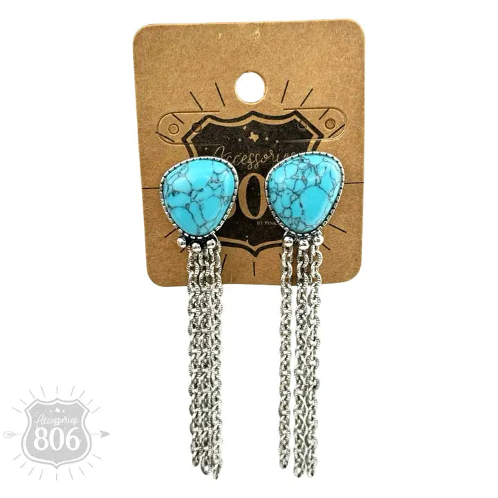 Western Chain Fringe Earring