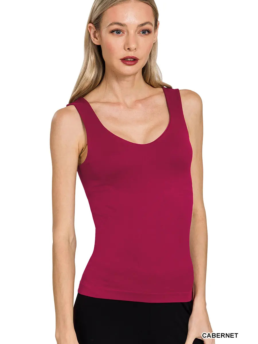 CABERNET SEEMLESS TANK WITH BUILT IN  BRA