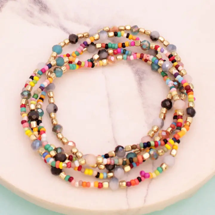 Candy Bowl Multi Bead Stretch Bracelet Set