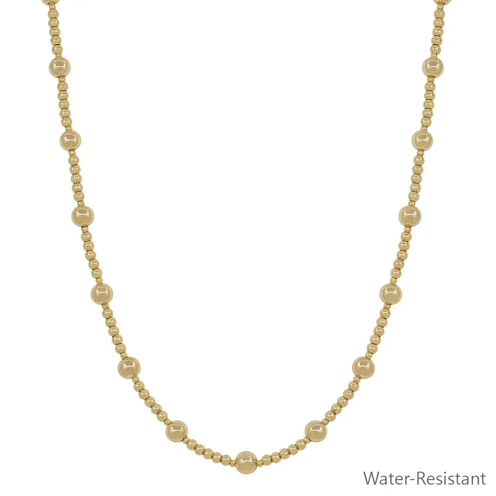 Water Resistant 3mm Gold Bead with 6mm Gold Beaded 16