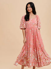 Load image into Gallery viewer, Border Print Maxi Dress IN PINK FLORAL
