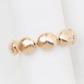 Gold Flat Beaded Stretch Bracelet