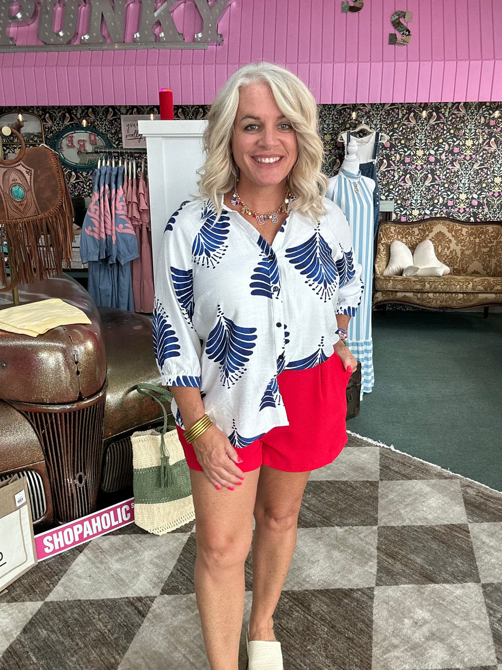 Red High Waisted Airflow Shorts