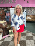 Red High Waisted Airflow Shorts