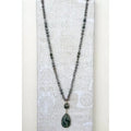 Polish Stone Long Beaded Necklace