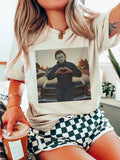 Michael Meyers Halloween Heart Hands Graphic Tee