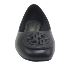 Load image into Gallery viewer, Pierre Dumas Moni MEDALLION FLAT IN BLACK
