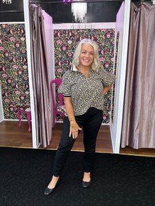 Clearance High Waisted 28" Skinny Pants IN BLACK