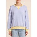 Sky Blue Contrast Long Sleeve Pullover Top