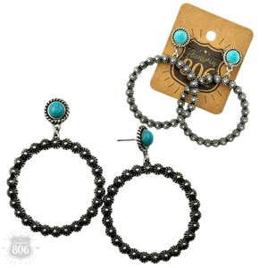 Western concho berry earrings