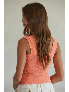 CORAL Spandex Seamless Jacquard Tank ONE SIZE