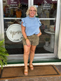 Light Wash  Denim Top