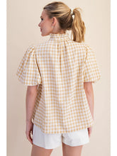 Load image into Gallery viewer, Ruffle Collar Puff Sleeve Top
