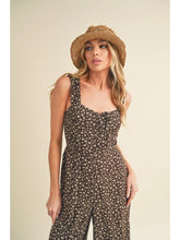 Load image into Gallery viewer, CHOCOLATE DITSY FLORAL JUMPSUIT
