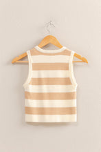 Load image into Gallery viewer, JUNIORS STRIPE KNIT TANKS IN PINK OR TAN
