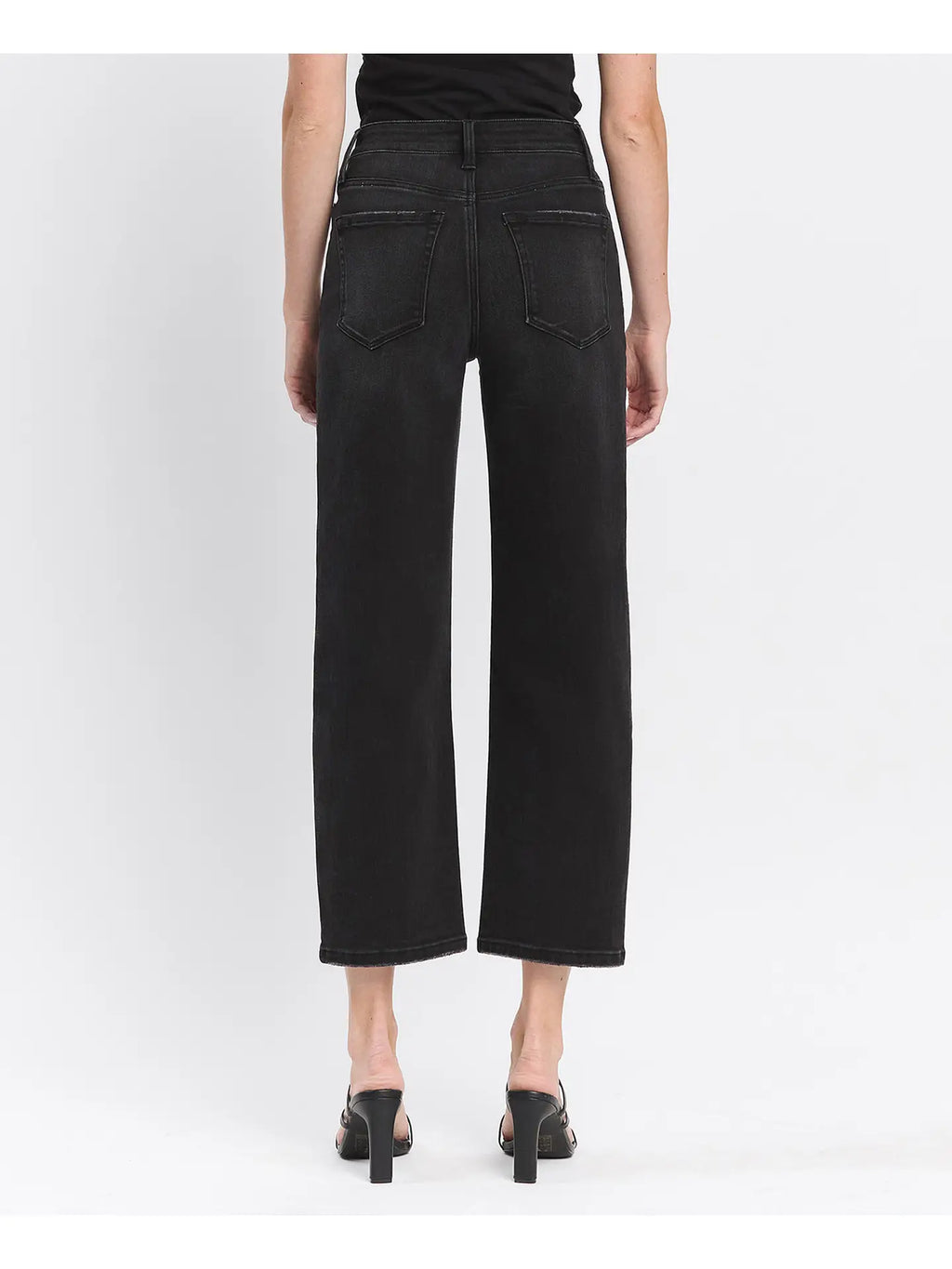 Vervet Black Super High Rise Wide Barrel Jeans