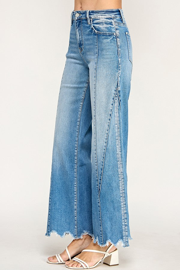 Petra Super Stretch High Rise Wide Leg w/ Seam Detail