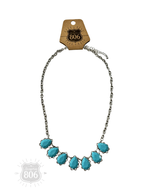 Turquoise teardrop necklace
