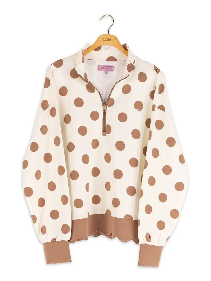 Cream Polka Dot Simply Southern Pants Set