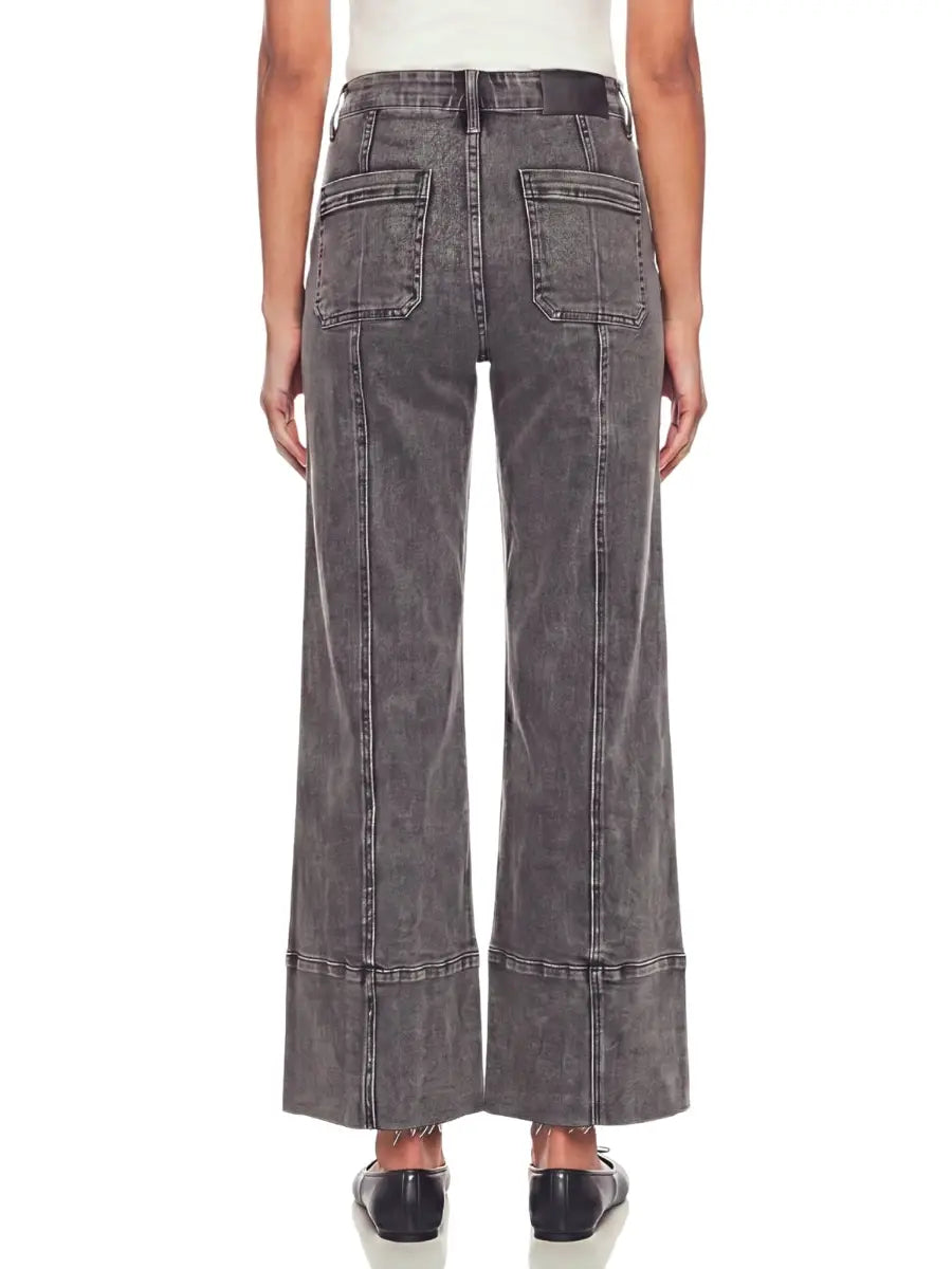 Artemis Vintage High Rise Tummy Control Grey Wash Palazzo Jeans