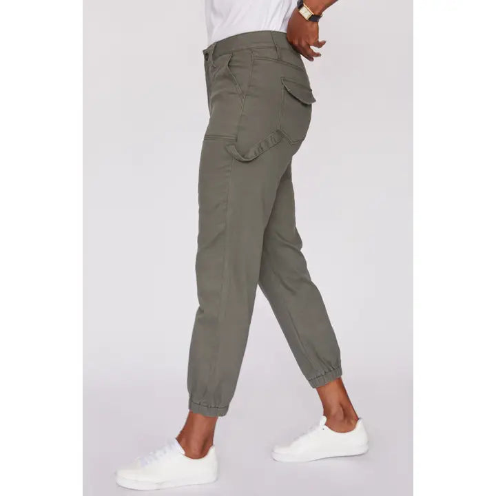 MISSY OLIVE JOGGER WITH ELASTIC WAIST