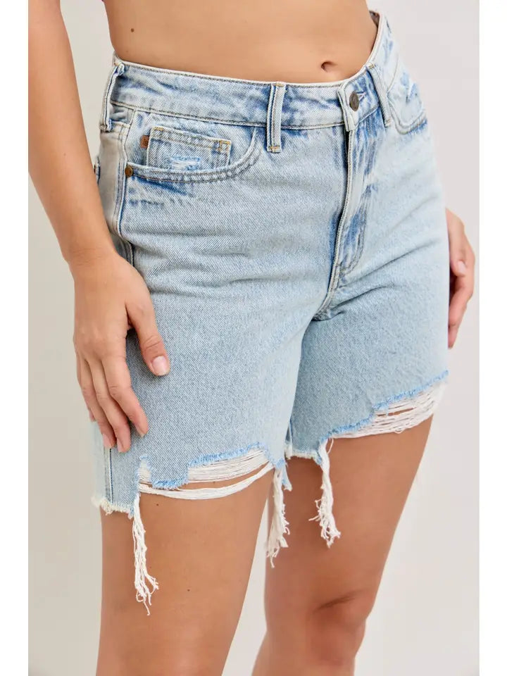 Judy Blue High Waist Rigid Magic Dad Short w/ Cell Phone Back Pocket