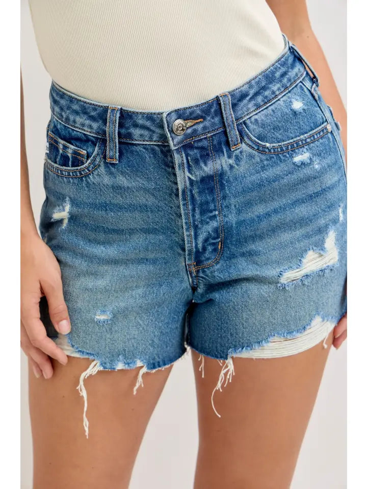 Judy Blue High Waist Rigid Magic Cut Off Short