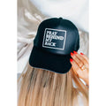 Pray Behind My Back Black Trucker Hat