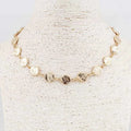 Gold Hammered Circle 16"-18" Necklace