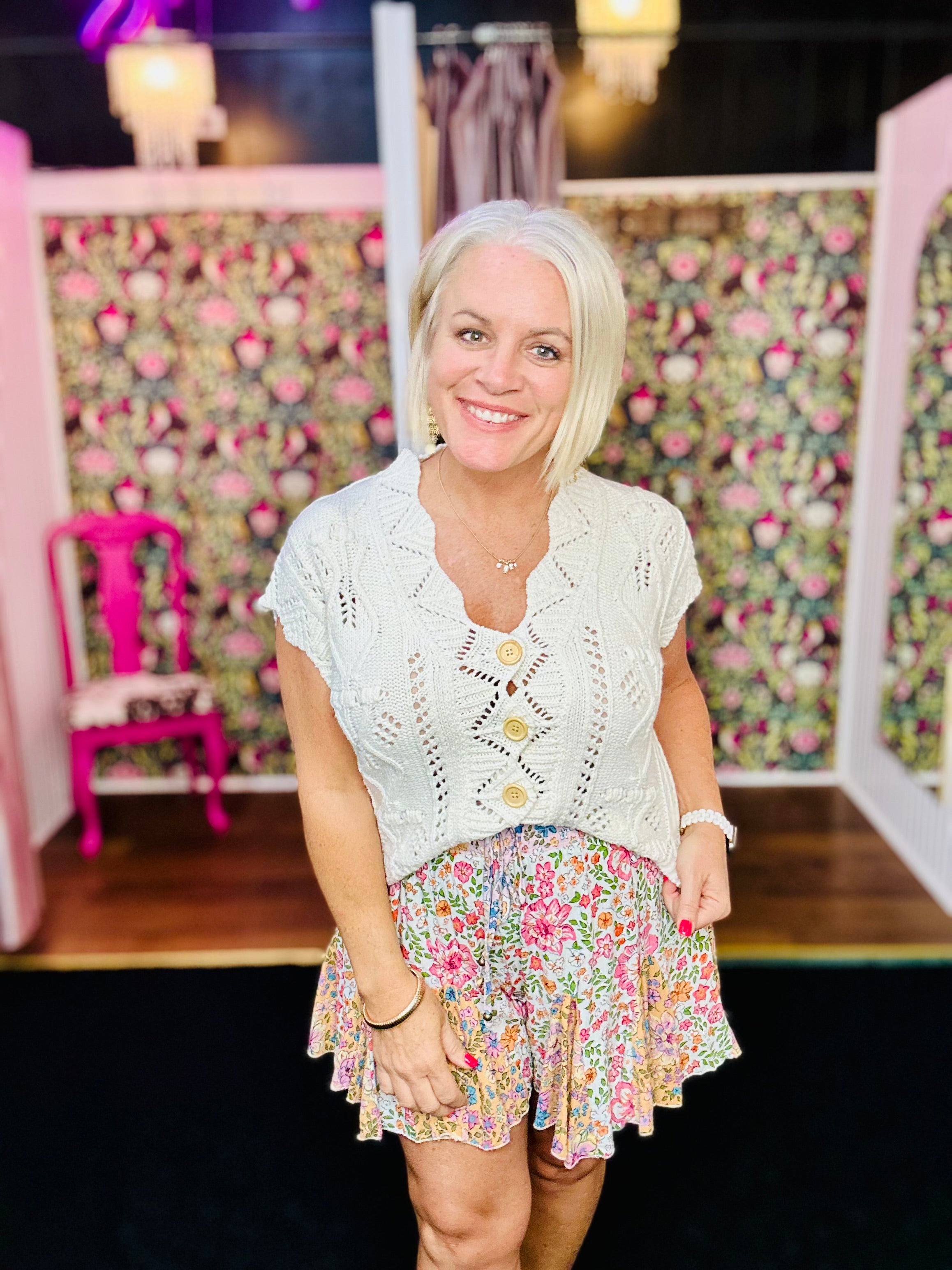 Flutter Mixed Print Shorts