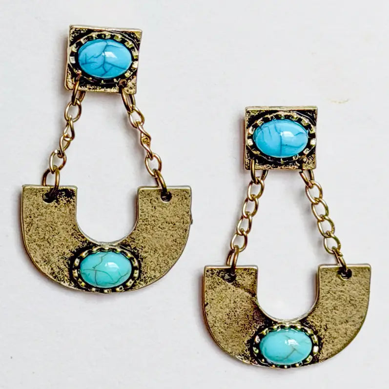 Blaze Chandelier Earring- Bronze