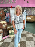 Button Down Eyelet Lace Shirts Blouse