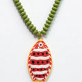 Vibrant Fish Pendant Beaded Necklace