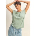 Sage Green Relaxed Dolman Short Sleeve Top