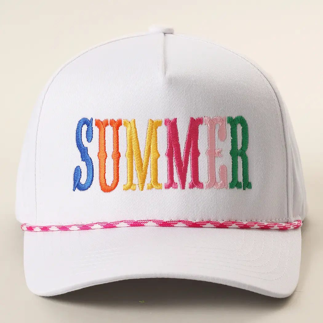 Summer Embroidered Rope Trucker Hat