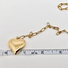 Load image into Gallery viewer, Paper Clip Design Chain Heart-Shaped Charm Necklace
