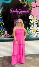 Load image into Gallery viewer, Boho vibes maxi dress IN HOT PINK
