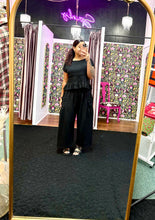 Load image into Gallery viewer, Ruffle Cap Sleeve Top and Waistband Pants Set
