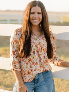 FALL FLOWERS TOP