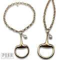 Large Equestrian Horse Bit Charm Necklace