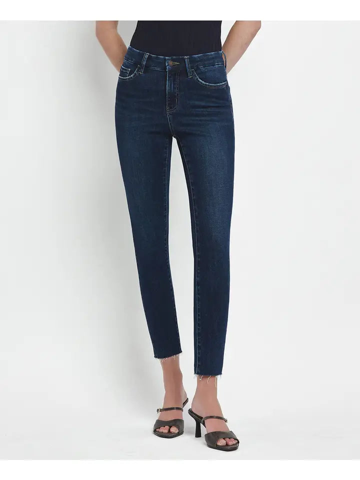 Vervet High Rise Seamless Waistband Crop Skinny Jeans