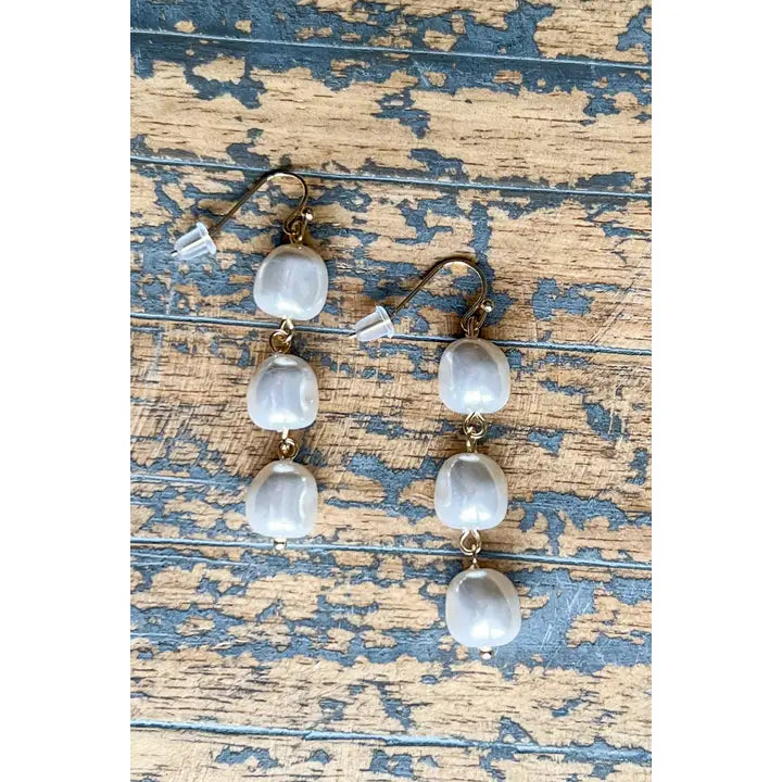 1.5" Beaded Fishhook Dangle Earrings