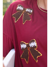 Load image into Gallery viewer, Sideline Sparkle Ruffle Top- Maroon
