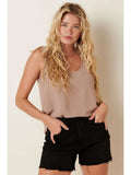 Toast Scoop Neck Pocket Tank Blouse