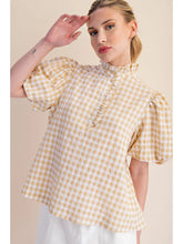 Load image into Gallery viewer, Ruffle Collar Puff Sleeve Top
