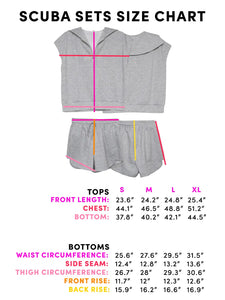 HEATHER GRAY SCUBA SHORTS SET