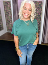 Load image into Gallery viewer, HUNTER GREEN RIBBED TOP
